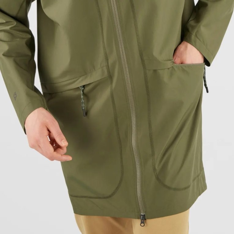 Cortavientos Salomon Outlife Long Packable Hombre Verde Oliva | MX CHUG031